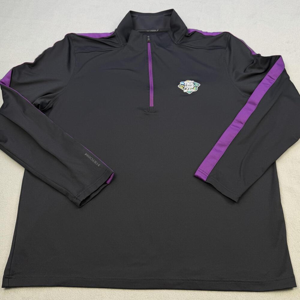 NCAA Final Four Jacket Mens XL Black Basketball Under Armour 2022 1/4 Zip